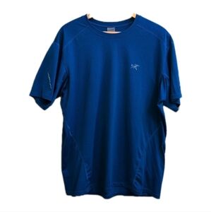 Arc'teryx Men Motus Crew Neck Short Sleeve Lightweight Shirt Blue XL Active